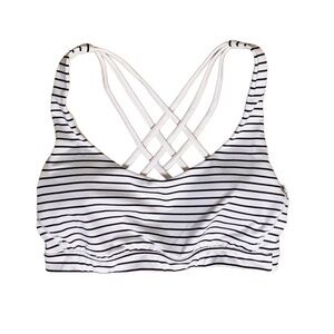 Black and White Striped Victoria Sport Workout Bra size XS